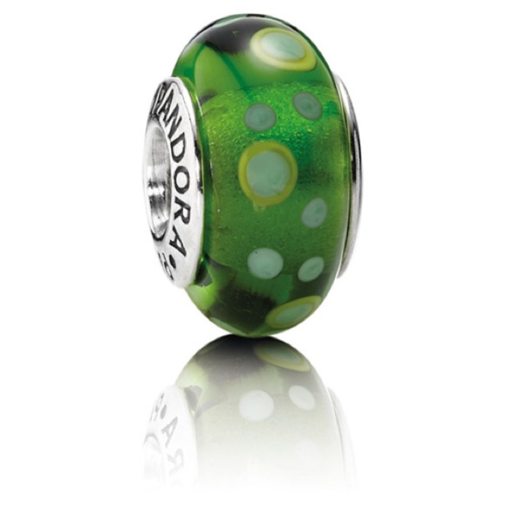 green bubbles pandora charm